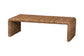 bali & pari Alda Handwoven Seagrass Coffee Table - Rustic Wicker Waterfall Accent Table for Living Room or Sunroom