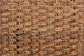 bali & pari Alda Handwoven Seagrass Coffee Table - Rustic Wicker Waterfall Accent Table for Living Room or Sunroom