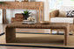bali & pari Alda Handwoven Seagrass Coffee Table - Rustic Wicker Waterfall Accent Table for Living Room or Sunroom