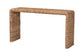 bali & pari Alda Handwoven Seagrass Console Table - Rustic Wicker Waterfall Accent Table for Living Room, Hallway, or Entryway