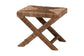 bali & pari Alda Woven Seagrass Ottoman - Handwoven Wicker Accent Stool with X Base, Boho Coastal Seating