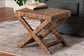 bali & pari Alda Woven Seagrass Ottoman - Handwoven Wicker Accent Stool with X Base, Boho Coastal Seating