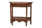 bali & pari Alessa Mahogany Wood Console Table - Fluted Wood Accent Table with Bamboo Motif and Two-Tier Display for Living Room, Entryway, or Hallway, 32 in.