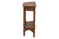bali & pari Alessa Mahogany Wood Console Table - Fluted Wood Accent Table with Bamboo Motif and Two-Tier Display for Living Room, Entryway, or Hallway, 32 in.