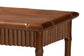 bali & pari Alessa Mahogany Wood Console Table - Fluted Wood Accent Table with Bamboo Motif and Two-Tier Display for Living Room, Entryway, or Hallway, 32 in.