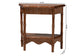 bali & pari Alessa Mahogany Wood Console Table - Fluted Wood Accent Table with Bamboo Motif and Two-Tier Display for Living Room, Entryway, or Hallway, 32 in.