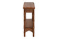 bali & pari Alessa Mahogany Wood Console Table - Fluted Wood Accent Table with Bamboo Motif and Two-Tier Display for Living Room, Entryway, or Hallway, 54 in.