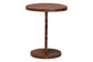 bali & pari Donna Nightstand with Pedestal Base - Mahogany Wood Bedside Side Table with Round Tabletop