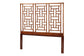 bali & pari Jamuna Marbled Tortoise Natural Rattan Headboard - Handcrafted Coastal Boho Style Bedroom Backdrop, King