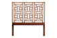 bali & pari Jamuna Marbled Tortoise Natural Rattan Headboard - Handcrafted Coastal Boho Style Bedroom Backdrop, King