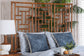 bali & pari Jamuna Marbled Tortoise Natural Rattan Headboard - Handcrafted Coastal Boho Style Bedroom Backdrop, King