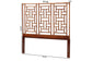 bali & pari Jamuna Marbled Tortoise Natural Rattan Headboard - Handcrafted Coastal Boho Style Bedroom Backdrop, Queen