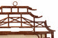 bali & pari Tamiko Marbled Tortoise Rattan Freestanding Headboard - Pagoda Inspired Standalone Headboard with Handwoven Panel, Queen
