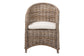 bali & pari Amanda Natural Rattan Armchair - Handwoven Wicker Barrel Chair with Removable Cushion, Coastal Boho Style Accent Seating