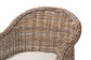 bali & pari Amanda Natural Rattan Armchair - Handwoven Wicker Barrel Chair with Removable Cushion, Coastal Boho Style Accent Seating