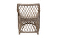bali & pari Debra Natural Rattan Armchair - Handwoven Open-Weave Wicker Armchair with Curved Silhouette & Removable Cushion, Coastal Boho Style Seating
