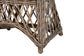 bali & pari Debra Natural Rattan Armchair - Handwoven Open-Weave Wicker Armchair with Curved Silhouette & Removable Cushion, Coastal Boho Style Seating