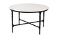 Baxton Studio Akanji Marble Coffee Table - Modern Rustic Accent Table with Hand-Forged Metal Frame for Living Room or Seating Areas, Round