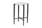 Baxton Studio Caledon Marble Side Table - Modern Rustic Accent Table with Hand-Forged Metal Frame for Living Room or Seating Areas, Round
