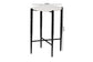 Baxton Studio Caledon Marble Side Table - Modern Rustic Accent Table with Hand-Forged Metal Frame for Living Room or Seating Areas, Round