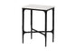 Baxton Studio Akanji Marble End Table - Modern Rustic Accent Table with Hand-Forged Metal Frame for Living Room or Seating Areas, Rectangle