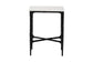 Baxton Studio Akanji Marble End Table - Modern Rustic Accent Table with Hand-Forged Metal Frame for Living Room or Seating Areas, Rectangle