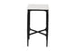 Baxton Studio Akanji Marble End Table - Modern Rustic Accent Table with Hand-Forged Metal Frame for Living Room or Seating Areas, Rectangle