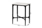 Baxton Studio Akanji Marble End Table - Modern Rustic Accent Table with Hand-Forged Metal Frame for Living Room or Seating Areas, Rectangle