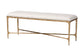 Baxton Studio Fumiye Bench - Modern Rustic Accent Seating with Hand-Forged Metal Frame and Upholstered Cushion for Living Room or Entryway