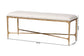 Baxton Studio Fumiye Bench - Modern Rustic Accent Seating with Hand-Forged Metal Frame and Upholstered Cushion for Living Room or Entryway