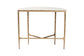 Baxton Studio Akanji Marble Console Table - Modern Rustic Accent Table with Hand-Forged Metal Frame and Half-Moon Tabletop