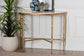 Baxton Studio Akanji Marble Console Table - Modern Rustic Accent Table with Hand-Forged Metal Frame and Half-Moon Tabletop