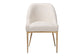 Baxton Studio Nalima Dining Chair - Modern Boucle Accent Side Chair with Hand-Forged Metal Frame and Wingback Seat