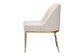 Baxton Studio Nalima Dining Chair - Modern Boucle Accent Side Chair with Hand-Forged Metal Frame and Wingback Seat