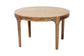 Baxton Studio Prospero Round Travertine Coffee Table - Modern Accent Table with Mango Wood Frame for Living Room or Seating Areas