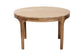 Baxton Studio Prospero Round Travertine Coffee Table - Modern Accent Table with Mango Wood Frame for Living Room or Seating Areas