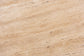 Baxton Studio Prospero Round Travertine Coffee Table - Modern Accent Table with Mango Wood Frame for Living Room or Seating Areas