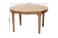 Baxton Studio Prospero Round Travertine Coffee Table - Modern Accent Table with Mango Wood Frame for Living Room or Seating Areas