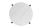 Baxton Studio Quindalyn Round Marble Coffee Table - Modern Accent Table with Mango Wood Frame and Open Shelf Storage for Living Room or Seating Areas