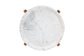Baxton Studio Phaedra Round Marble End Table - Modern Accent Table with Mango Wood Frame and Tray Tabletop for Living Room or Seating Area