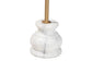 Baxton Studio Gezana Drink Table with Marble Base - Compact Pedestal Accent Table with Clover Tray Top for Living Room or Sofa Side