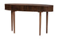 Baxton Studio Linore Fluted Wood Console Table - 2-Drawer Oval Accent Table for Living Room or Entryway