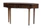 Baxton Studio Linore Fluted Wood Console Table - 2-Drawer Oval Accent Table for Living Room or Entryway