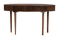 Baxton Studio Linore Fluted Wood Console Table - 2-Drawer Oval Accent Table for Living Room or Entryway
