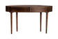 Baxton Studio Linore Fluted Wood Console Table - 2-Drawer Oval Accent Table for Living Room or Entryway