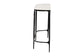 Baxton Studio Edsel Marble Console Table - Modern Rustic Accent Table with Hand-Forged Metal Frame for Living Room or Entryway, Rounded