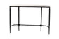 Baxton Studio Edsel Marble Console Table - Modern Rustic Accent Table with Hand-Forged Metal Frame for Living Room or Entryway, Rounded