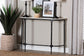 Baxton Studio Edsel Marble Console Table - Modern Rustic Accent Table with Hand-Forged Metal Frame for Living Room or Entryway, Rounded