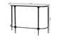 Baxton Studio Edsel Marble Console Table - Modern Rustic Accent Table with Hand-Forged Metal Frame for Living Room or Entryway, Rounded