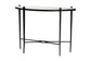 Baxton Studio Caledon Marble Console Table - Modern Rustic Accent Table with Hand-Forged Metal Frame and Half-Moon Tabletop